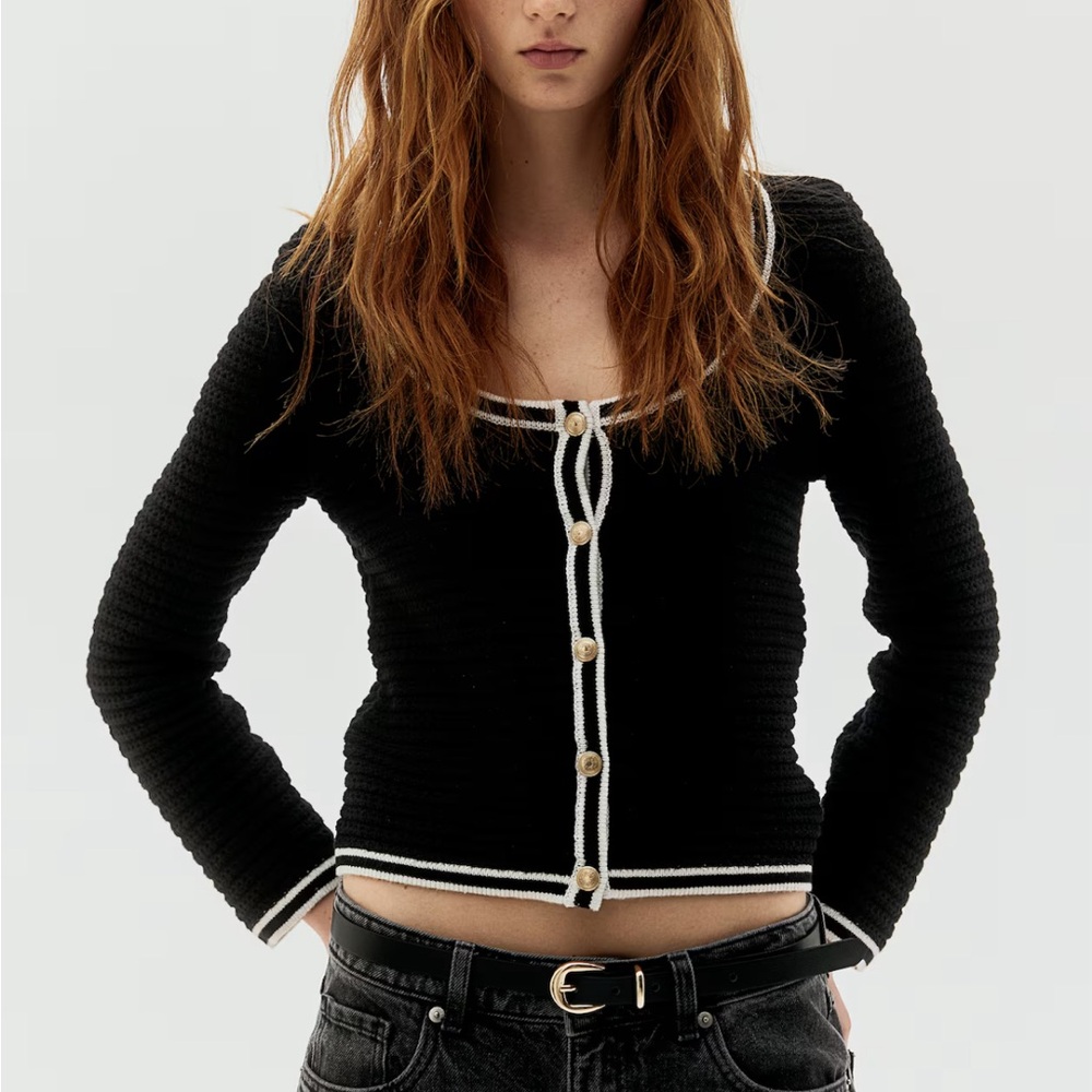 H&M Black and White Women's Sweater